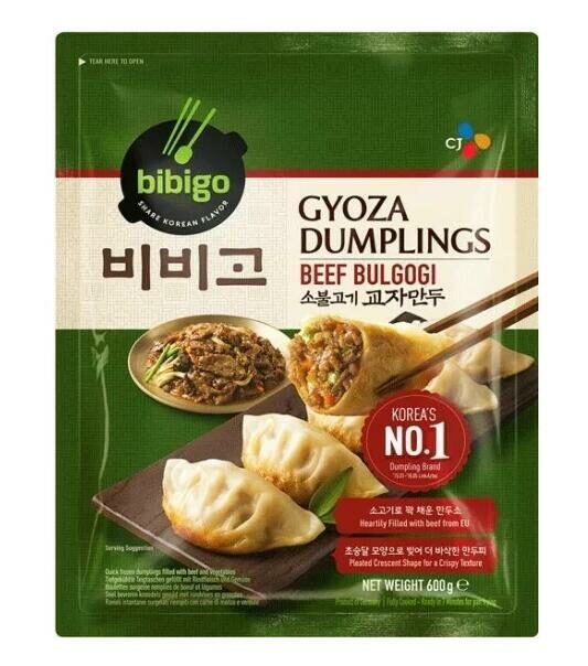 Bibigo Raviolis surgelés farcis de boeuf et légumes-必品阁 韩国牛肉蔬菜馄饨 600g