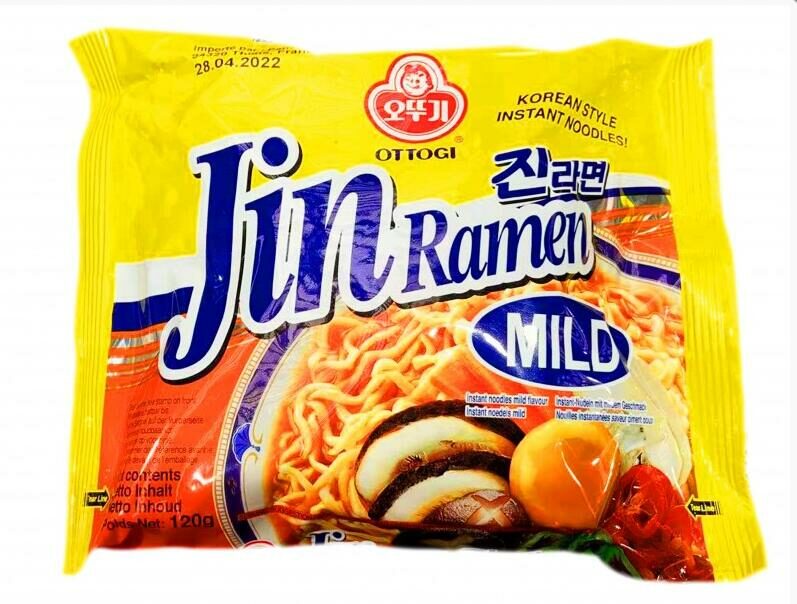 JIN Ramen moins epice OTTOGI 120g-不倒翁 JIN拉面 微辣