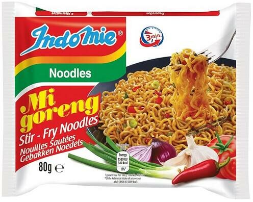 INDOMIE NOUILLES SAUTEES 80G-印尼INDOMIE营多 捞面 网红泡面拌面 原味 85g