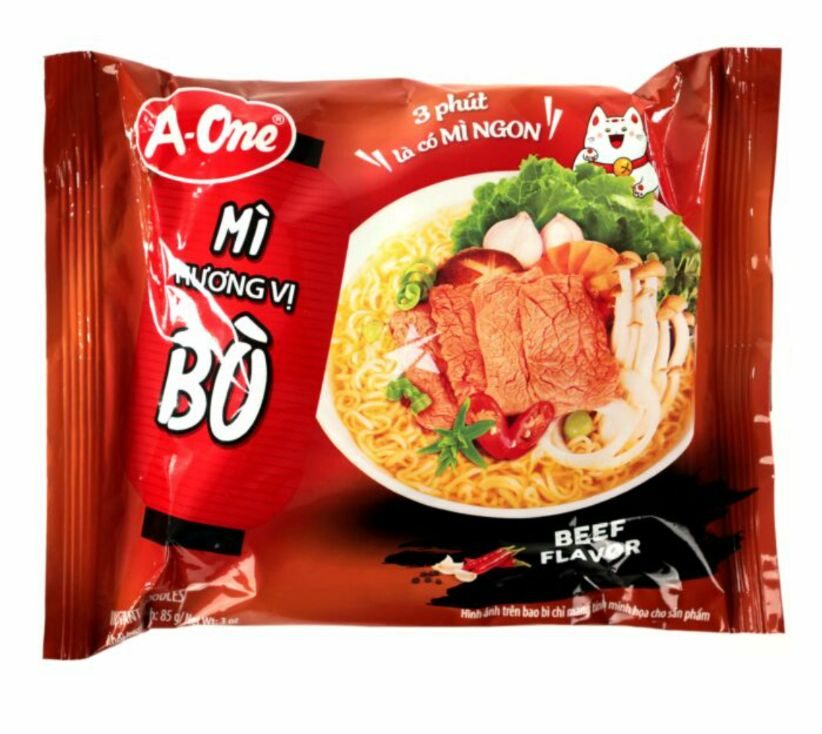 PREPARATION ALIMENTAIRE A BASE BLE TENDRE SAVEUR BOEUF 85G-牛肉味面 85g